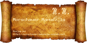 Morschauer Manuéla névjegykártya
